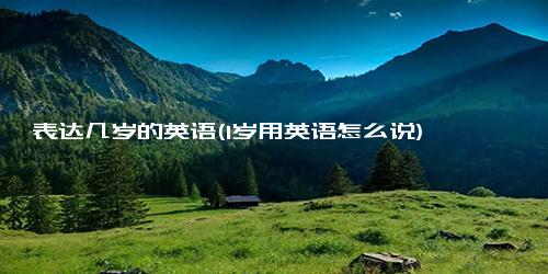 表达几岁的英语(1岁用英语怎么说)