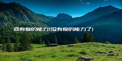 还有爱的能力(没有爱的能力了)