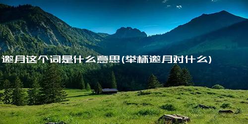 邀月这个词是什么意思(举杯邀月对什么)