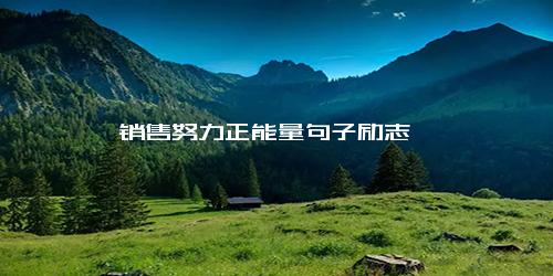 销售努力正能量句子励志