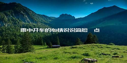 雨中开车的心情说说简短一点