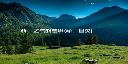 骄矜之气的意思(骄矜自负)