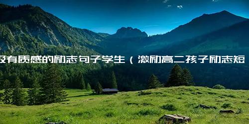 高级有质感的励志句子学生（激励高二孩子励志短语）