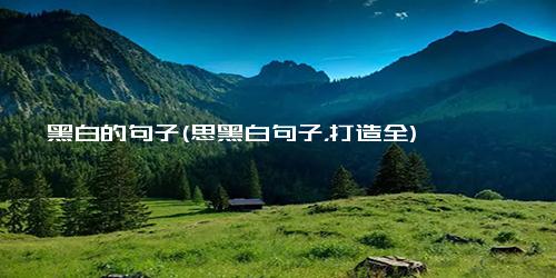 黑白的句子(思黑白句子，打造全)