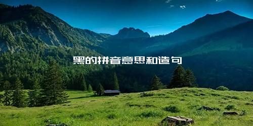 黝黑的拼音意思和造句