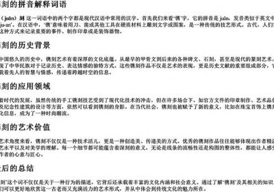 镌刻的拼音解释词语-免费下载(word版可打印，PDF版可打印)
