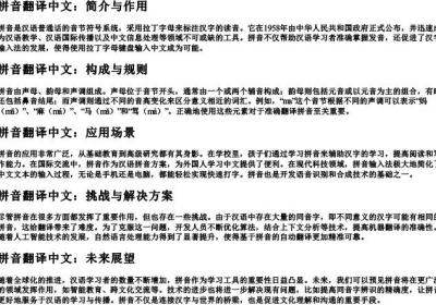 拼音翻译中文