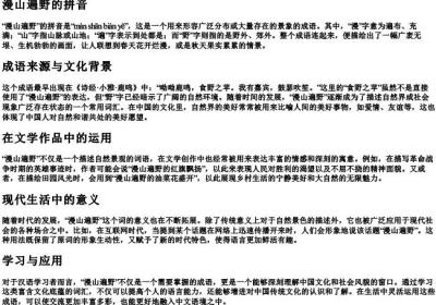 漫山遍野的拼音