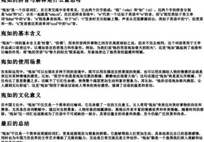 宛如的拼音与解释是什么意思呀.docx免费下载(word版可打印)