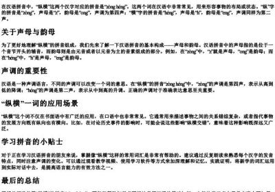 纵横读音的拼音怎么写.docx免费下载(word版可打印)