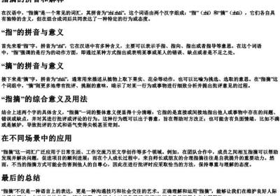 指摘的拼音和解释.docx免费下载(word版可打印)