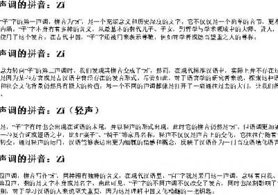 子第几声调的拼音.docx免费下载(word版可打印)