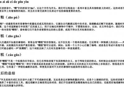 糟字组词的拼音.docx免费下载(word版可打印)