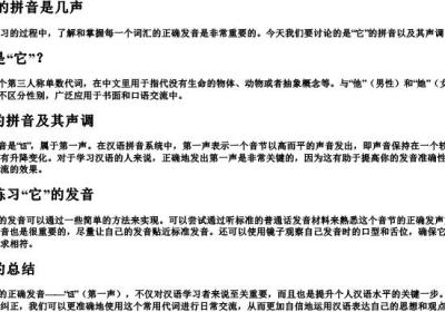 它的 的拼音是几声.docx免费下载(word版可打印)