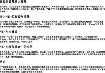 王的拼音是什么意思.docx免费下载(word版可打印)