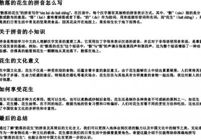 散落的花生的拼音怎么写.docx免费下载(word版可打印)