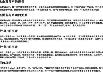 乌龟是第几声的拼音.docx免费下载(word版可打印)