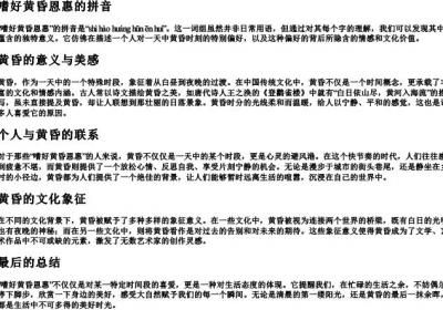 嗜好黄昏恩惠的拼音.docx免费下载(word版可打印)