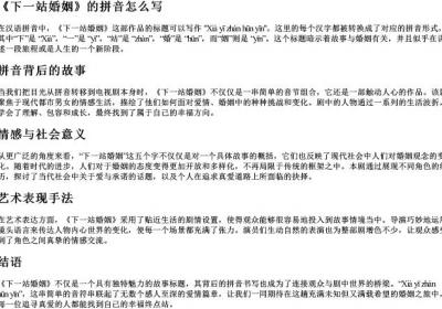 下一站婚姻的拼音怎么写.docx免费下载(word版可打印)