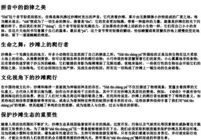 沙滩上爬的拼音.docx免费下载(word版可打印)