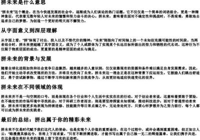 拼未来是什么意思.docx免费下载(word版可打印)