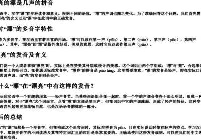 漂亮的漂是几声的拼音.docx免费下载(word版可打印)