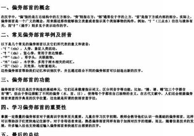 偏旁部首大全及名称带的拼音.docx免费下载(word版可打印)