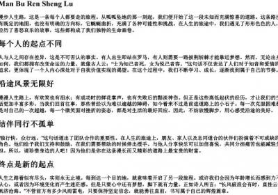 漫步人生路的拼音.docx免费下载(word版可打印)