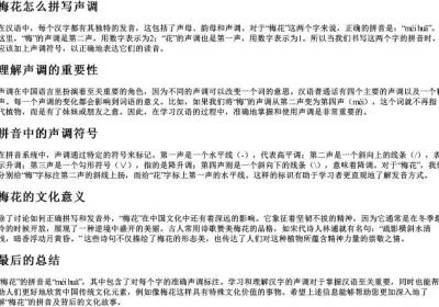 梅花怎么拼写声调.docx免费下载(word版可打印)
