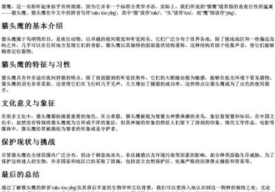 猫鹰的拼音怎么写.docx免费下载(word版可打印)