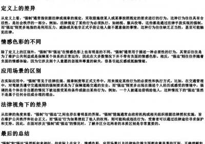 强制和强迫的区别.docx免费下载(word版可打印)