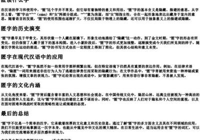 匿读什么字.docx免费下载(word版可打印)