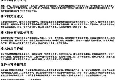 楠木的拼音怎么写.docx免费下载(word版可打印)