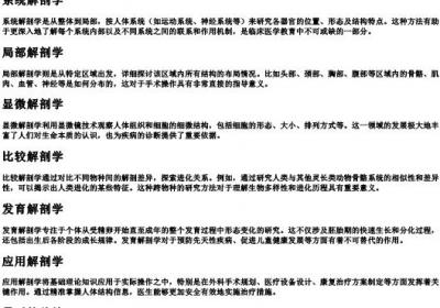 解剖学名词解释.docx免费下载(word版可打印)