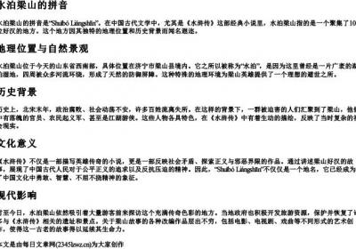 水泊梁山泊的拼音.docx免费下载(word版可打印)