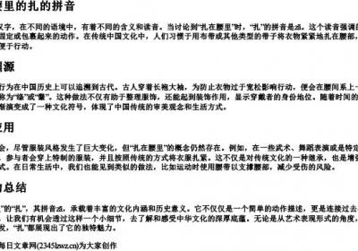 扎在腰里的扎的拼音.docx免费下载(word版可打印)