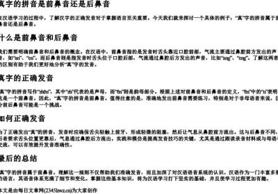 真字的拼音是前鼻音还是后鼻音.docx免费下载(word版可打印)
