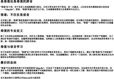 是巷道还是巷道的拼音.docx免费下载(word版可打印)