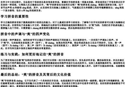 爽怎么打的拼音.docx免费下载(word版可打印)