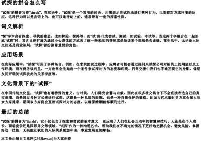 试探的拼音怎么写.docx免费下载(word版可打印)