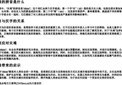 灾难的拼音是什么.docx免费下载(word版可打印)