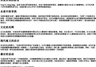 永夜长明的拼音.docx免费下载(word版可打印)