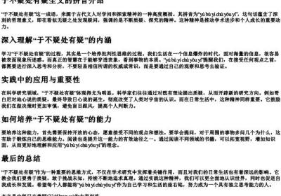 于不疑处有疑全文的拼音.docx免费下载(word版可打印)