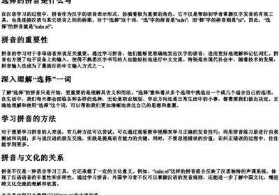 选择的拼音是什么写.docx免费下载(word版可打印)