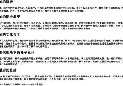 袖的拼音.docx免费下载(word版可打印)