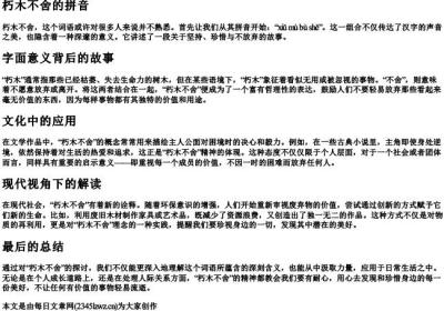 朽木不舍的拼音.docx免费下载(word版可打印)
