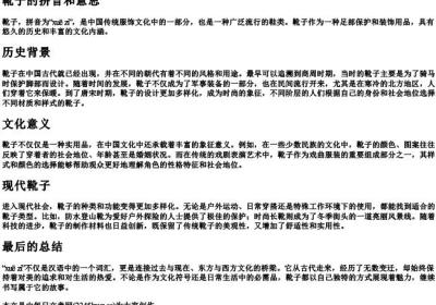 靴子的拼音和意思.docx免费下载(word版可打印)