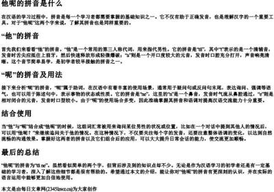 他呢的拼音是什么.docx免费下载(word版可打印)