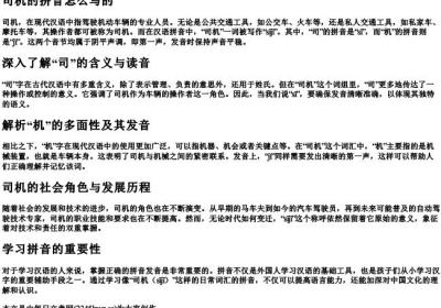 司机的拼音怎么写的.docx免费下载(word版可打印)