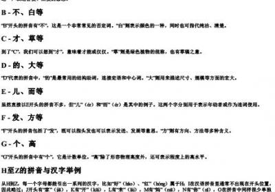 拼音每个字母可以打出什么字.docx免费下载(word版可打印)